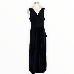 Lulu’s Black Surplice Formal Maxi Dress